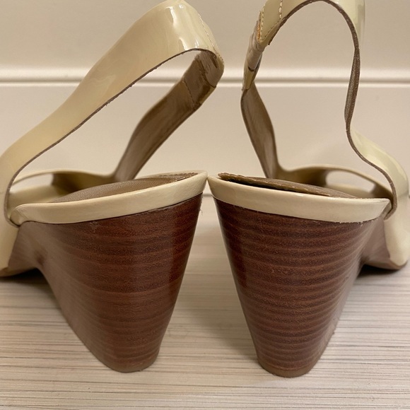 Franco Sarto Patent Leather Wedge Slingback Pumps - Picture 5 of 11